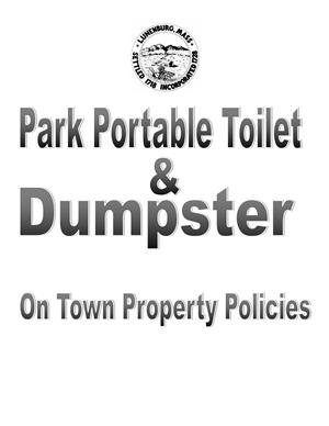 Portable toilets and dumpsters policy